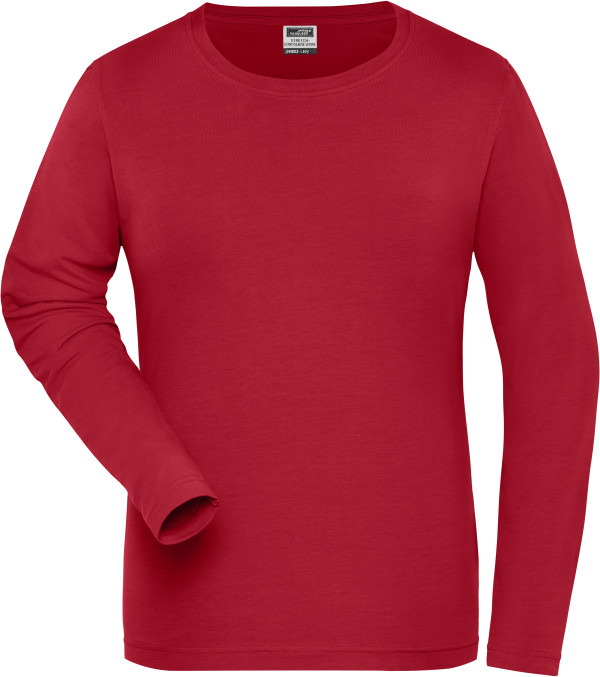Damen Bio Stretch-T Work LSL -Solid-