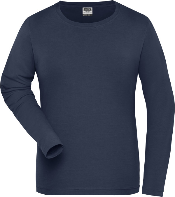 Damen Bio Stretch-T Work LSL -Solid-