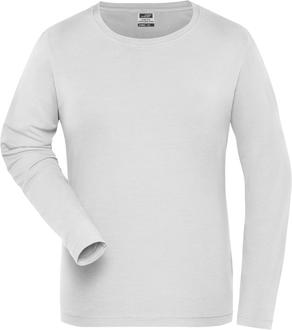 Damen Bio Stretch-T Work LSL -Solid-