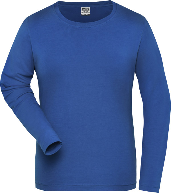 Damen Bio Stretch-T Work LSL -Solid-