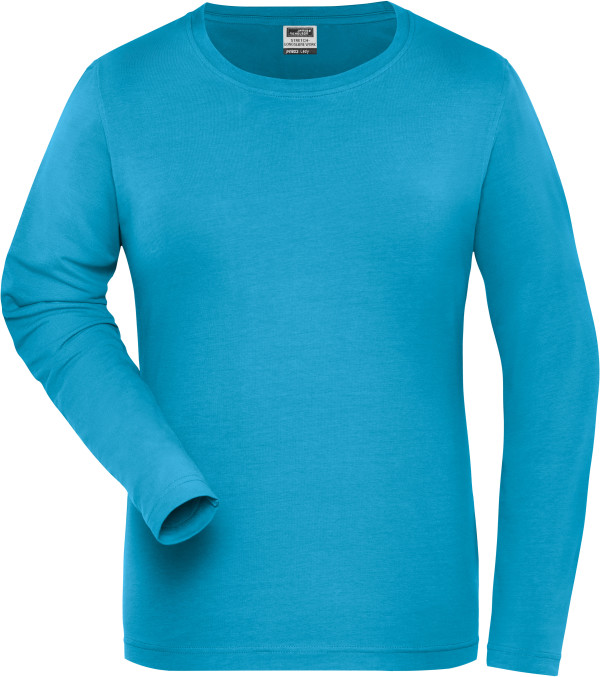 Damen Bio Stretch-T Work LSL -Solid-