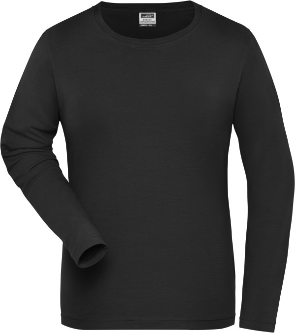 Damen Bio Stretch-T Work LSL -Solid-