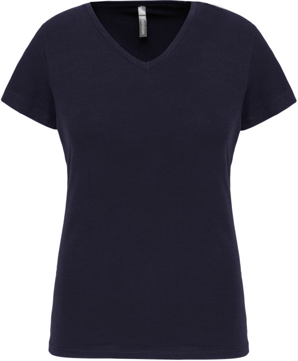 Damen V-Neck Stretch T-Shirt