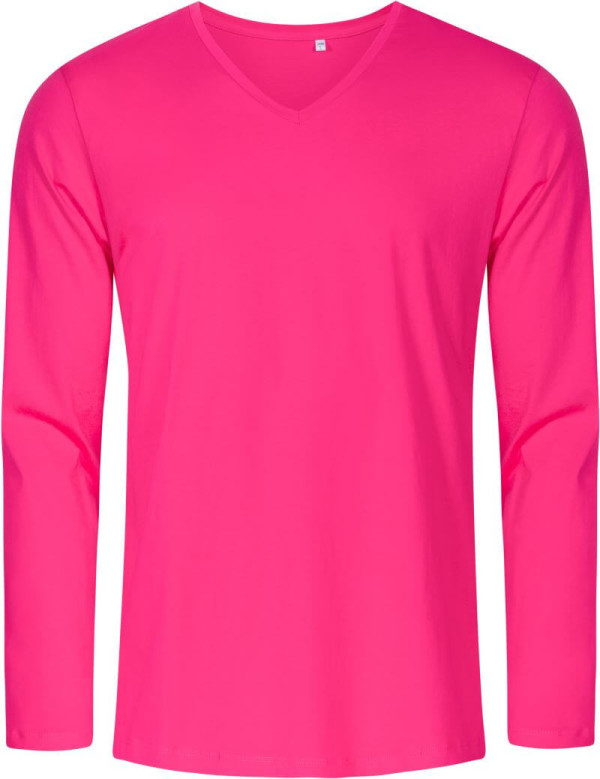 Herren X.O V-Neck T-Shirt langarm