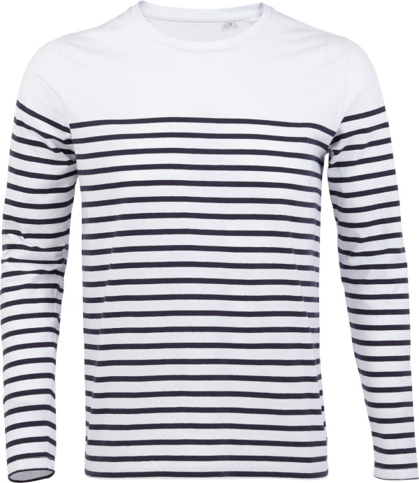 Herren T-Shirt langarm gestreift