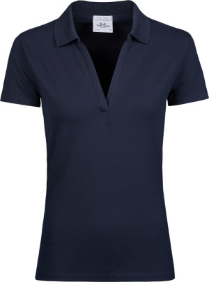 Damen Luxury Stretch V-Neck Polo - Reklamnepredmety