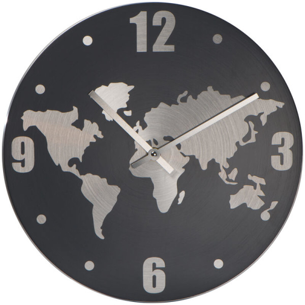 Aluminium-Wanduhr