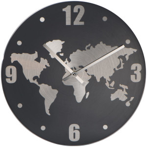 Aluminium-Wanduhr
