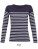 L03100 Women´s Long Sleeve Striped T-Shirt Matelot - L03100_French-Navy_White - variant Ls 1000302341