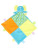 MM701 Baby Multi Coloured Comforter with Rattle