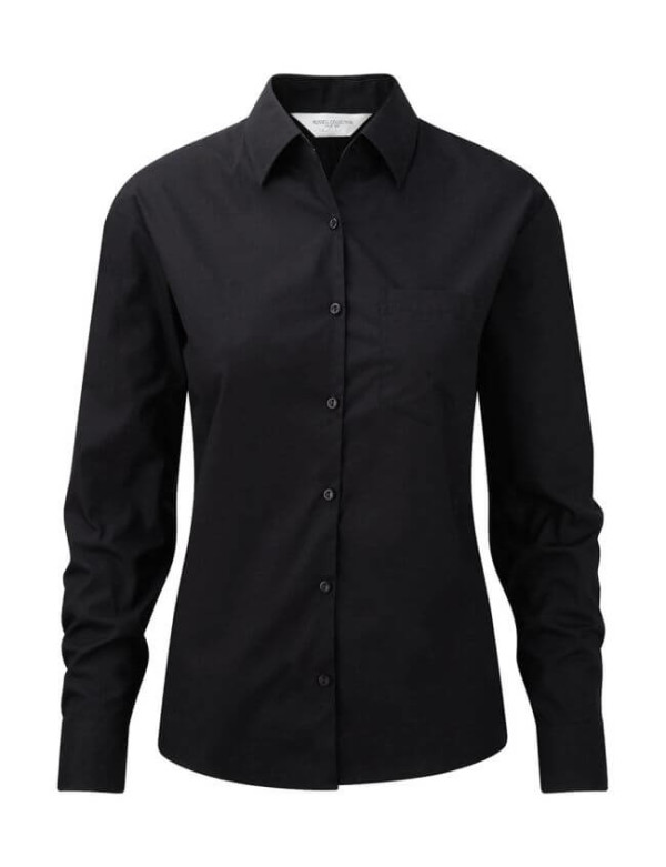 Baumwoll-Popelin Bluse LA