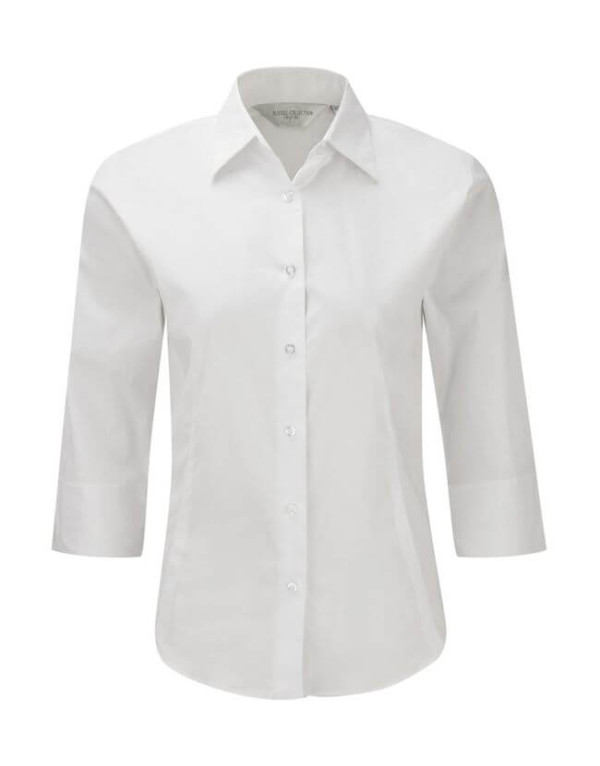 Körperbetonte Stretch-Bluse mit 3/4 Arm