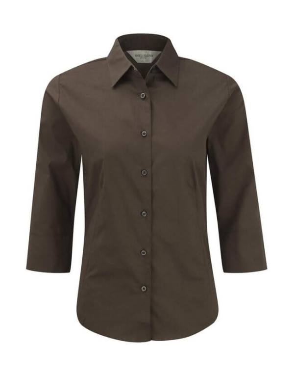 Körperbetonte Stretch-Bluse mit 3/4 Arm