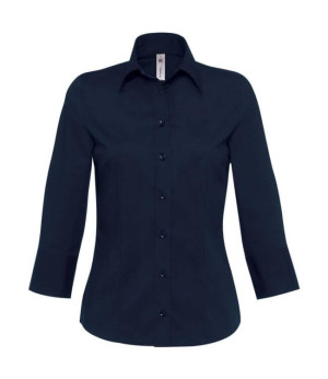 Popelin Bluse mit 3/4 Ärmeln - SW520 - Reklamnepredmety